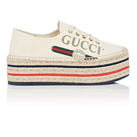 gucci white canvas shoes